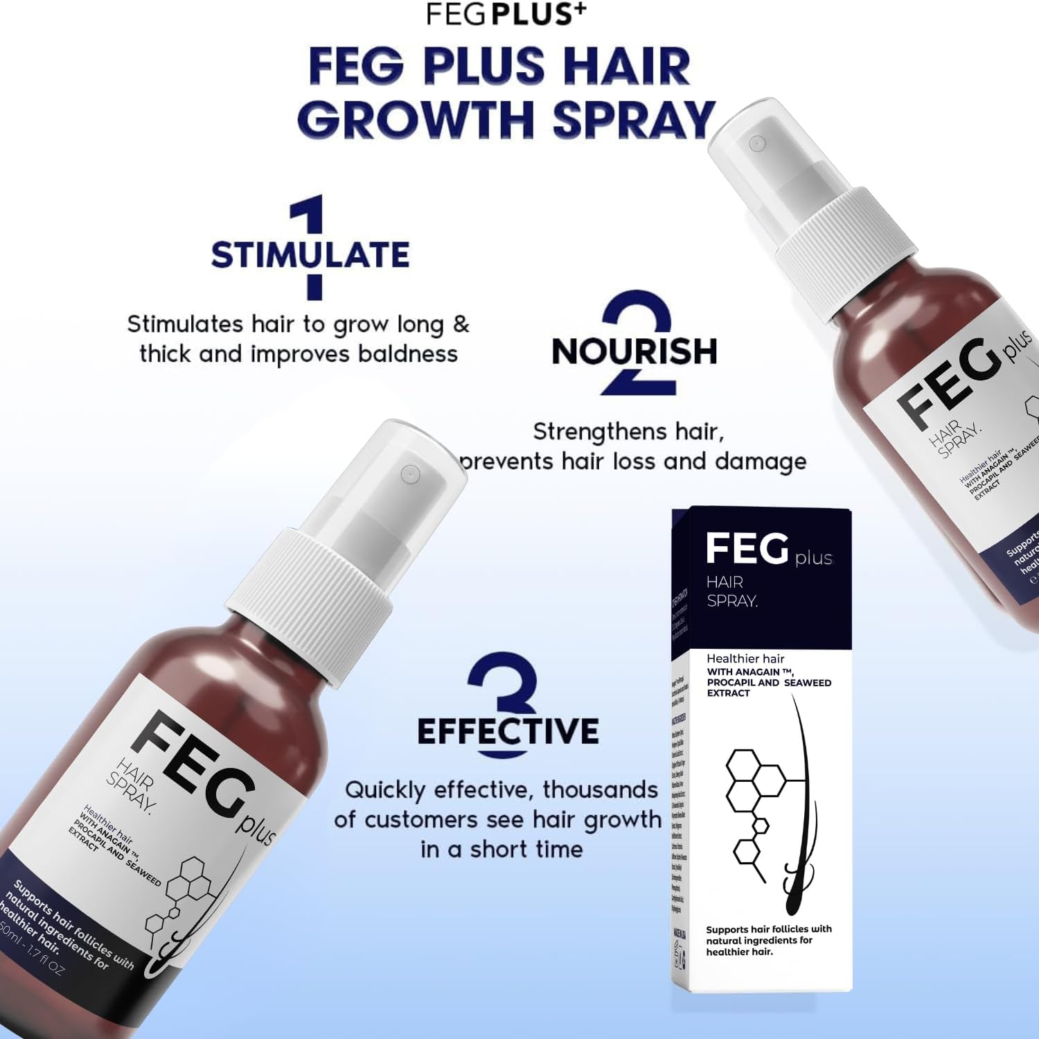 FEG Plus Hair Growth Spray رذاذ نمو الشعر من