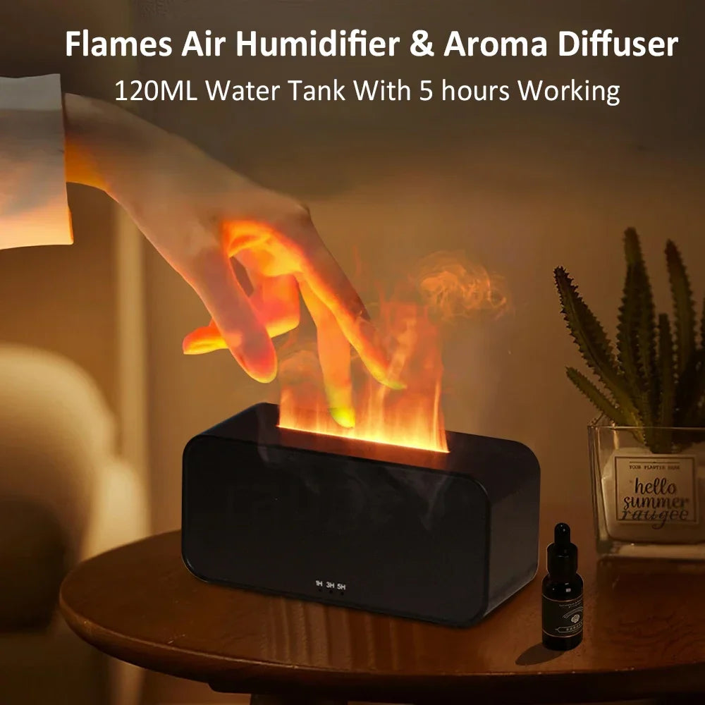 Mini Flame Aroma Humidifier - مرطب الهواء مع ضوء LED