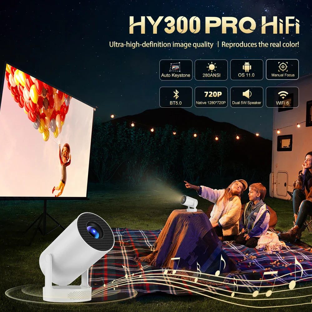 HY300 PRO 4K Mini Projector - بروجيكتور محمول