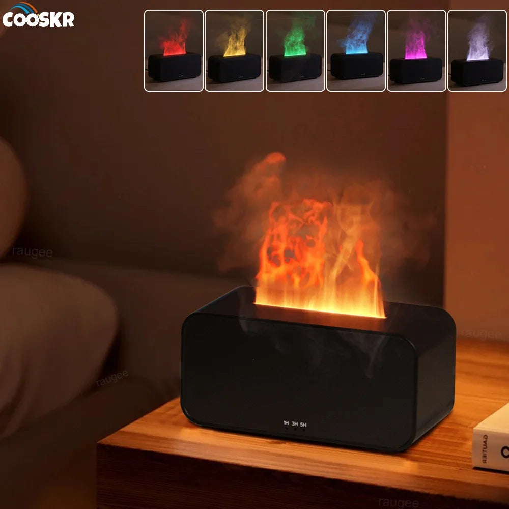 Mini Flame Aroma Humidifier - مرطب الهواء مع ضوء LED