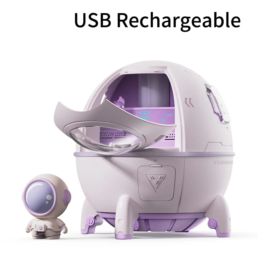 220mL USB Rechargeable Air Humidifier with 7-Color Light